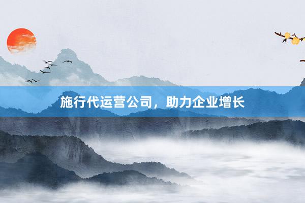 施行代运营公司，助力企业增长